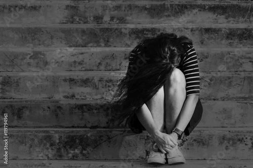 Unemployed, Beautiful woman in frustrated depression. Conceptual