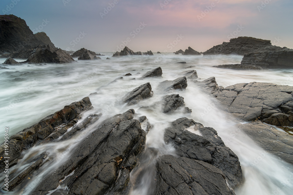 Beautiful coastline of hartland Quay, Devon