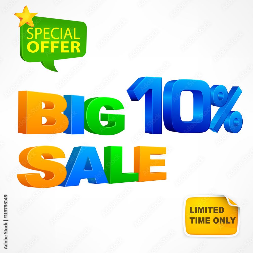 Big sale inscription 10 Big sale inscription 10