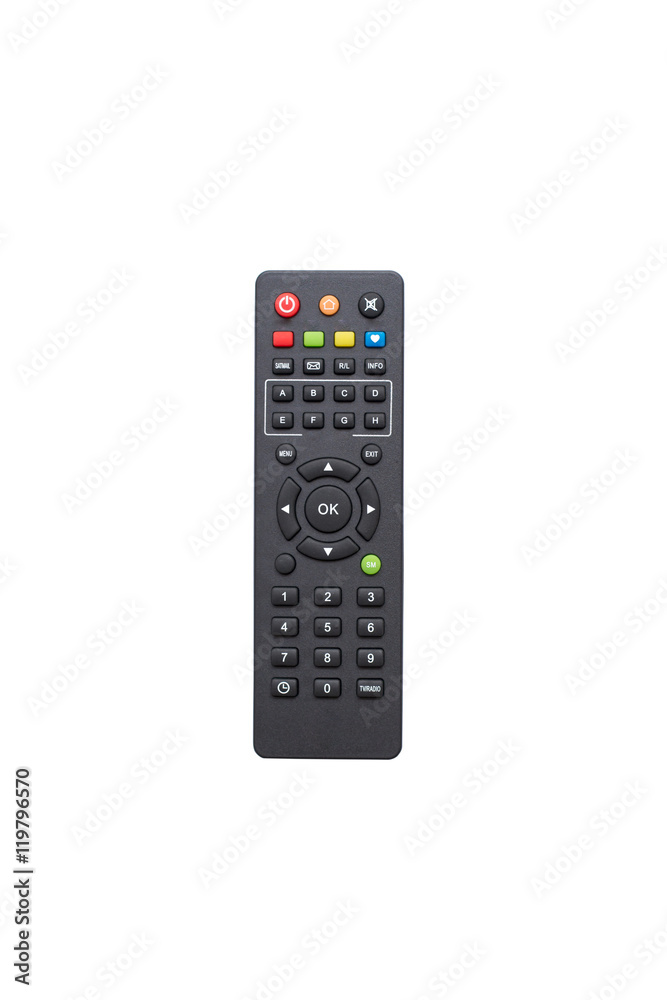 Tv remote control isolated on white Tv remote control isolated on white