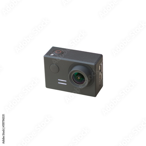 Camera action isolated on a white background.