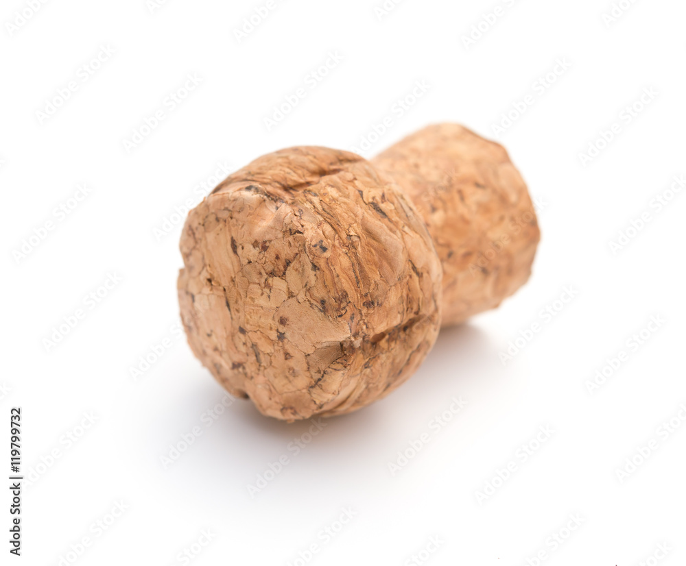 wooden cork from champagne bottle on a white backrgound wooden cork from champagne bottle on a white backrgound