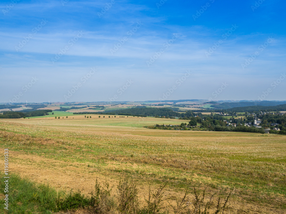 Blick ins Erzgebirge in Sachsen