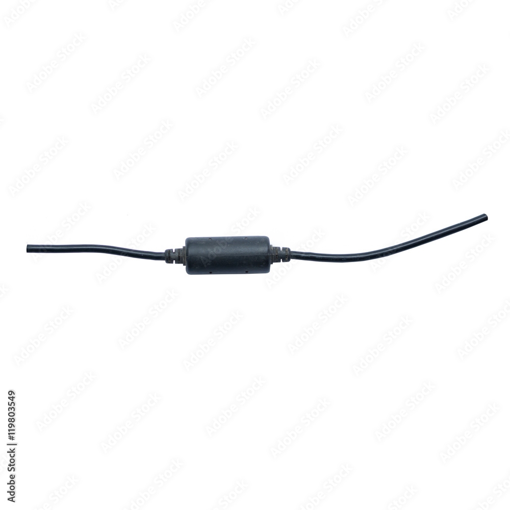 Ferrite bead in white background. Ferrite bead in white background.