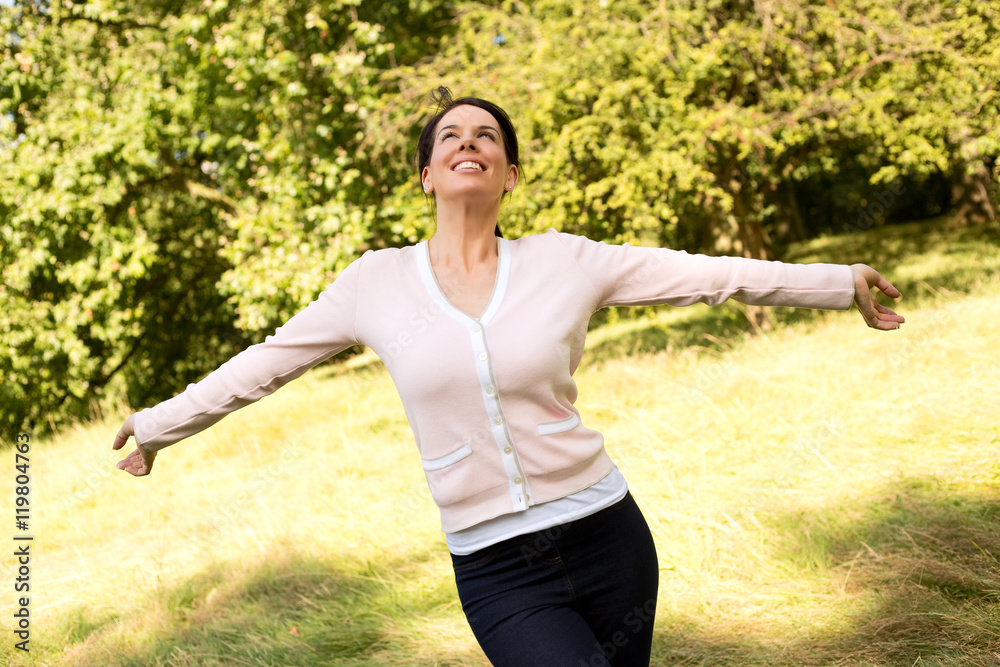young woman enjoying the fresh air