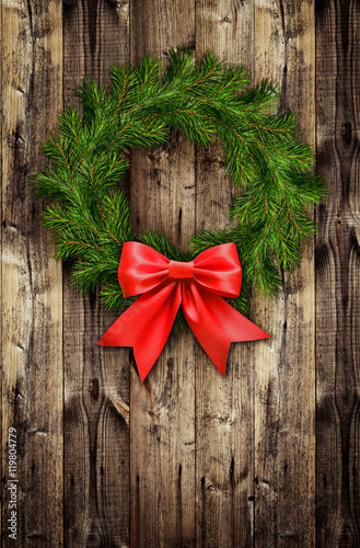 Christmas wreath from pine ...