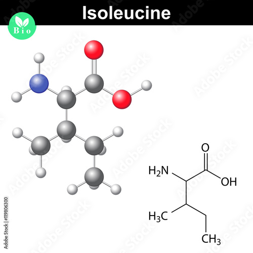 Isoleucine essential amino acid structure