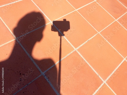 Selfie mit Selfiestick photo