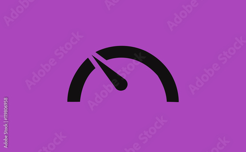 Vector speed control symbol on flat background