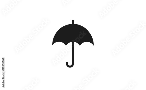 Vector umbrella symbol on white background