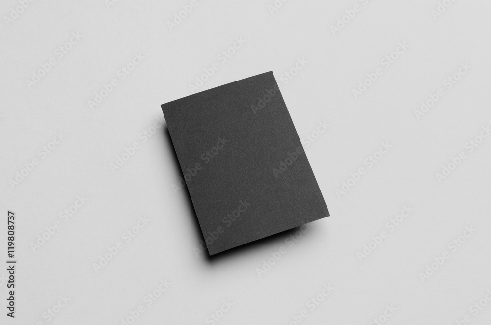 Black A6 Flyer / Postcard / Invitation Mock-Up