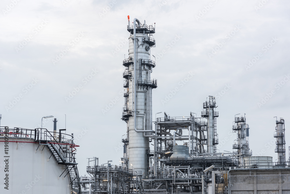 Oil refinery and Petroleum industry at day time Oil refinery and Petroleum industry at day time