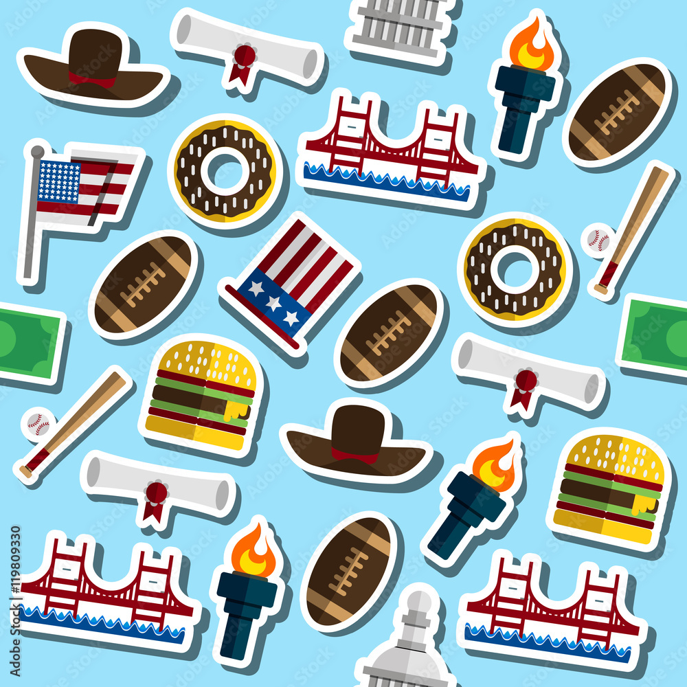 Colored USA pattern Colored USA pattern