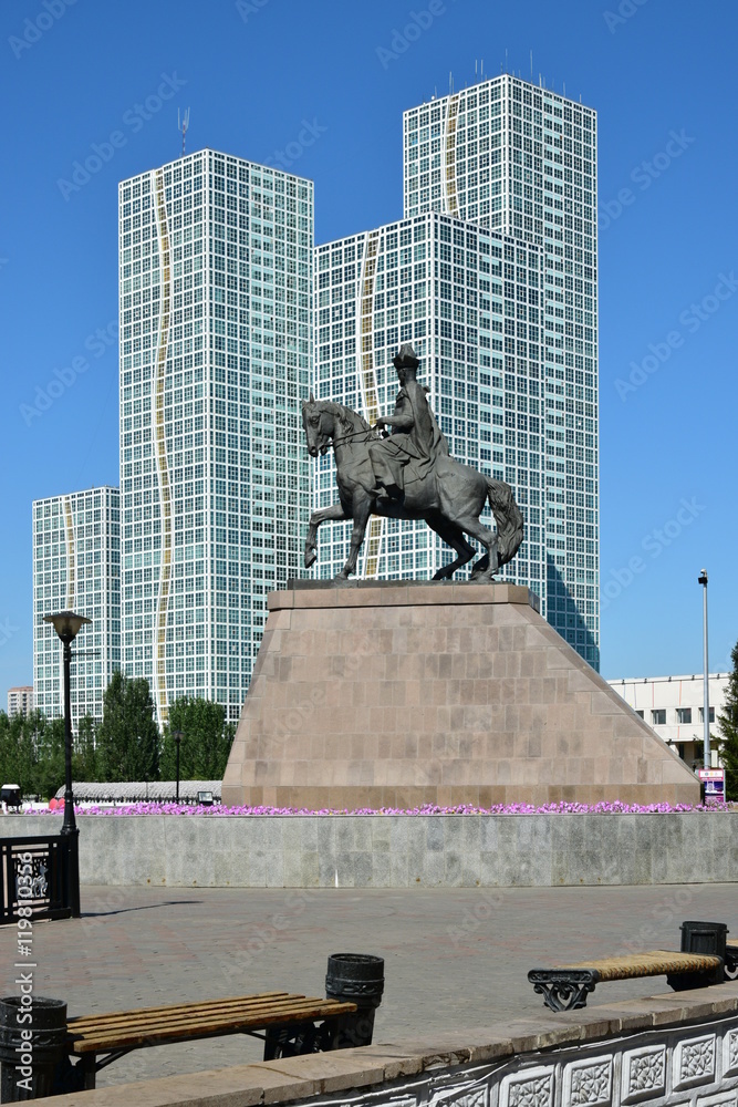 Naklejka premium View in Astana, capital of Kazakhstan