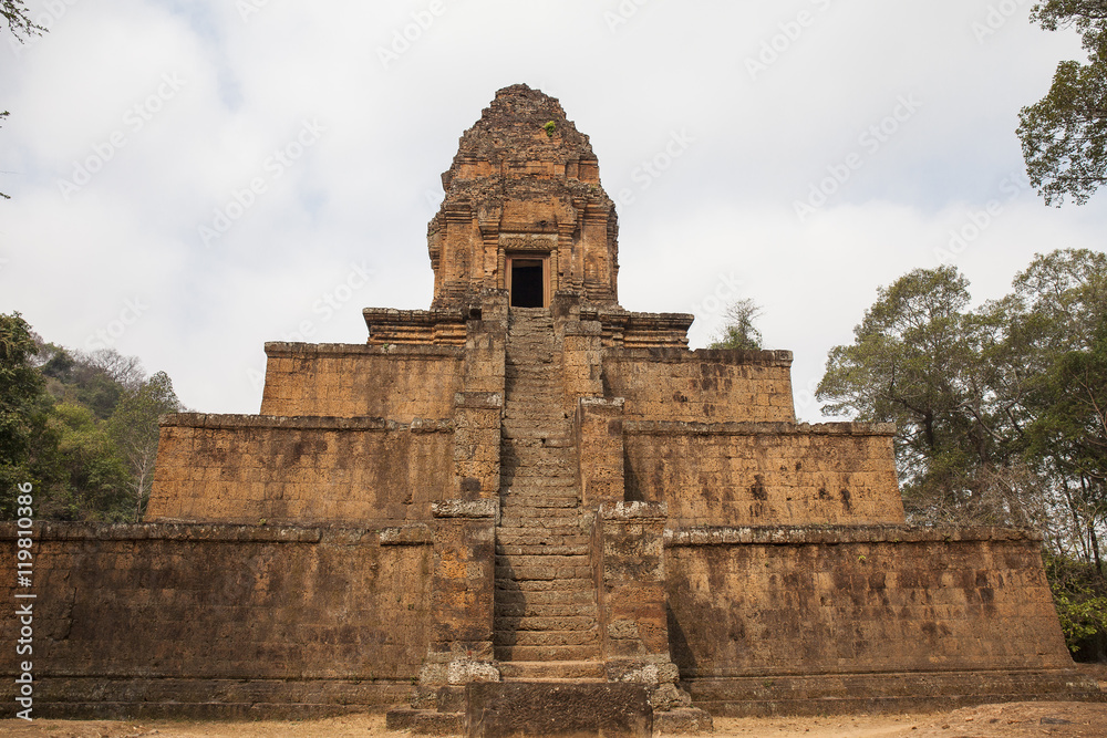 Mountain temple in Angkor, Cambodia Mountain temple in Angkor, Cambodia