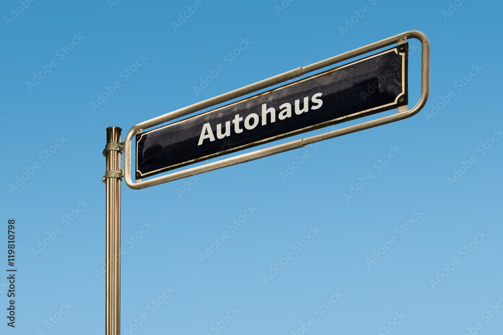 Fototapeta premium Schild 64 - Autohaus