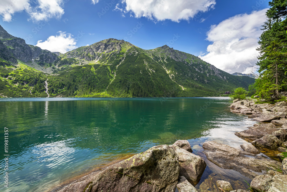 Eye of the Sea lake in Tatra mountains, Poland