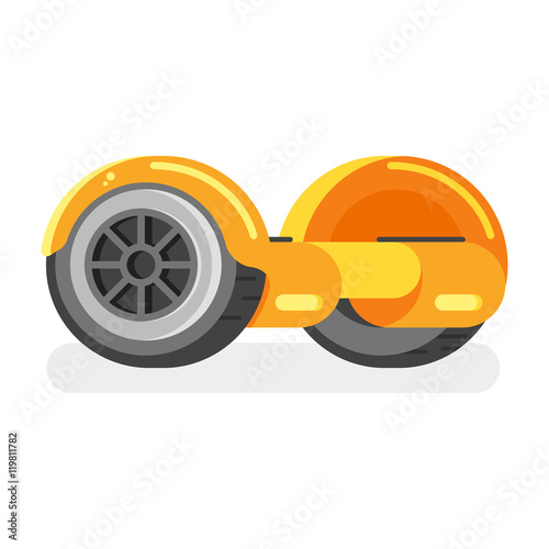 Vector flat style illustration of two-wheeled vehicle