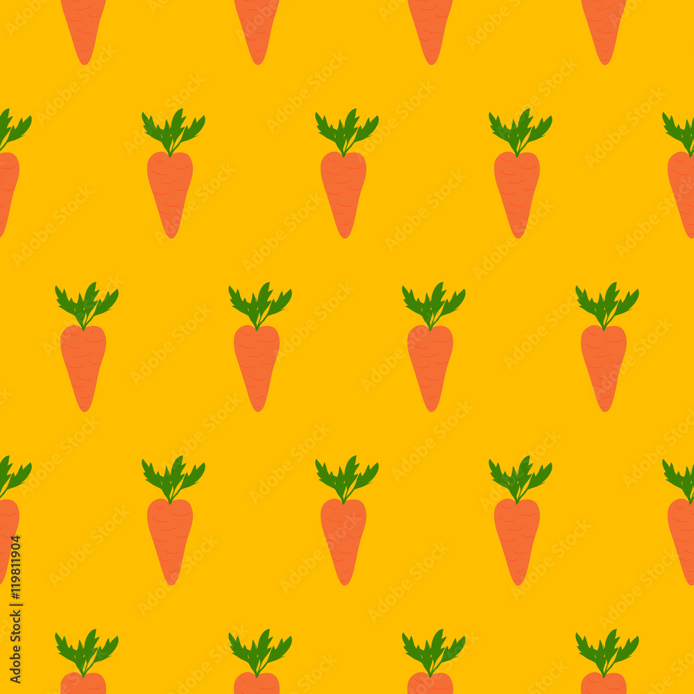 Carrot flat seamless pattern Carrot flat seamless pattern