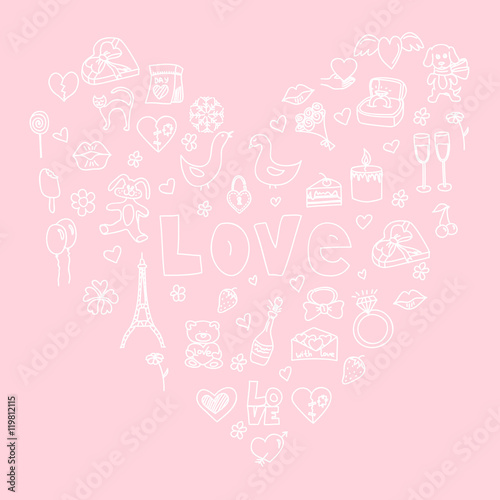 Love doodle set