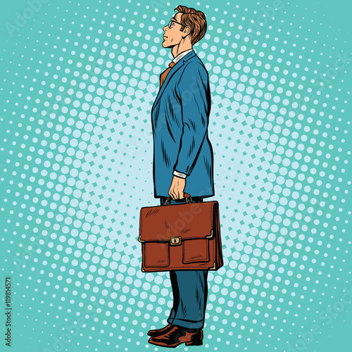Businessman standing sideways