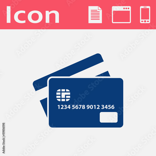 Credit card flat icon