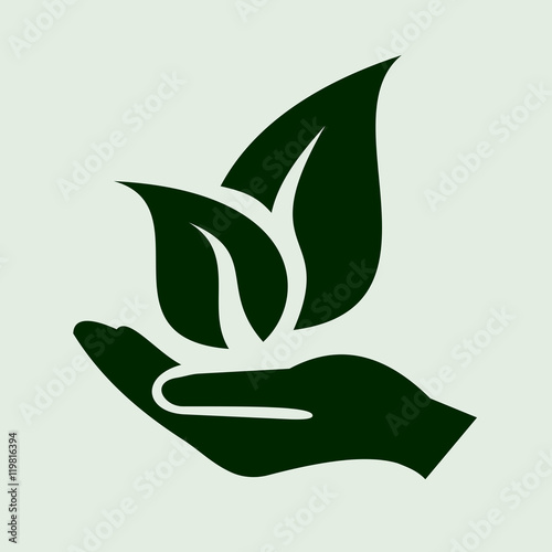 vector icon of the protection of nature and environment