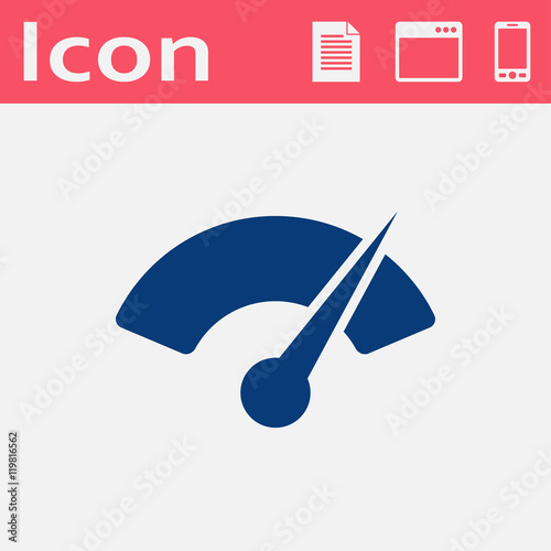 Gauge flat vector icon
