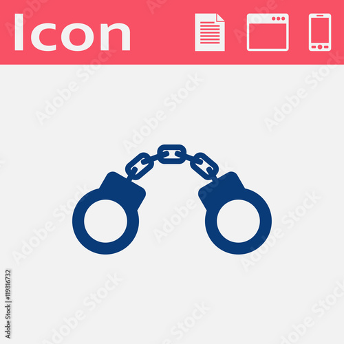 handcuffs flat vector icon