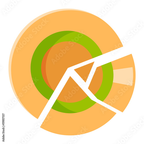 Broken plate vector illustration.
