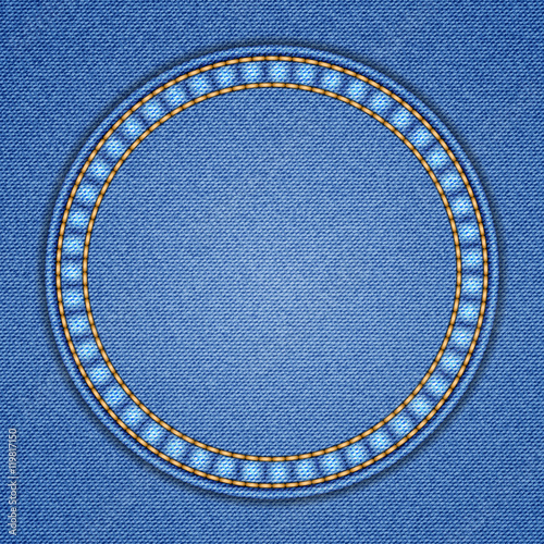 Denim round patch