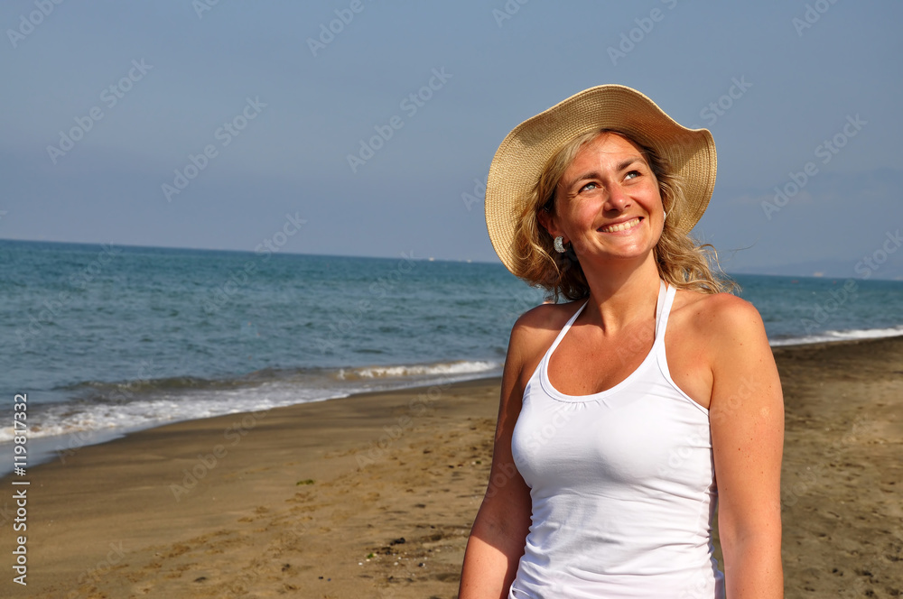 Happy woman on summer vacation. Travel adventure
