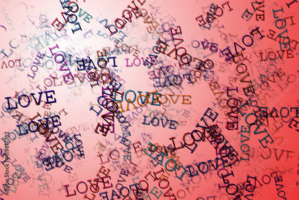 LOVE word abstract background