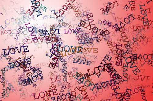LOVE word abstract background