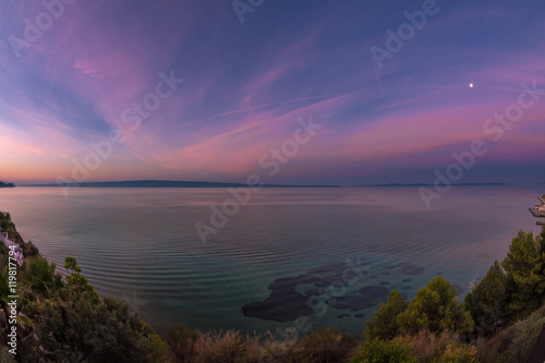 Fototapeta Naklejka Na Ścianę i Meble -  Sunrise at the Mediterannean Sea near Split, Croatia