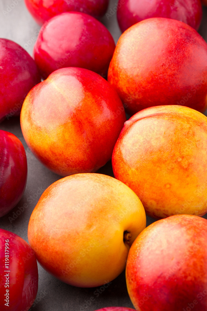 Fresh fruit on the gray background. Fresh fruit on the gray background.