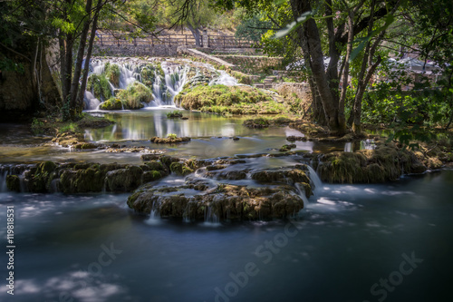 Waterfalls in national park. Krka National Park  Croatia