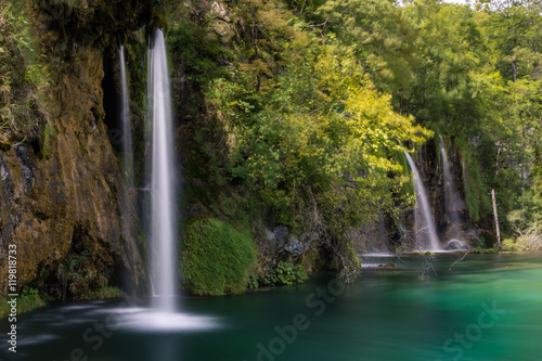 Waterfalls and lakes in Plitvička jezera national park, Croatia