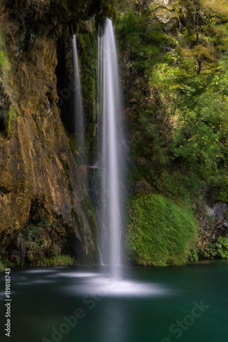 Waterfalls and lakes in Plitvi  ka jezera national park  Croatia