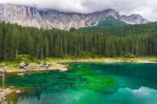 lake Misurina in the Alps photo