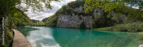 Waterfalls and lakes in Plitvička jezera national park, Croatia