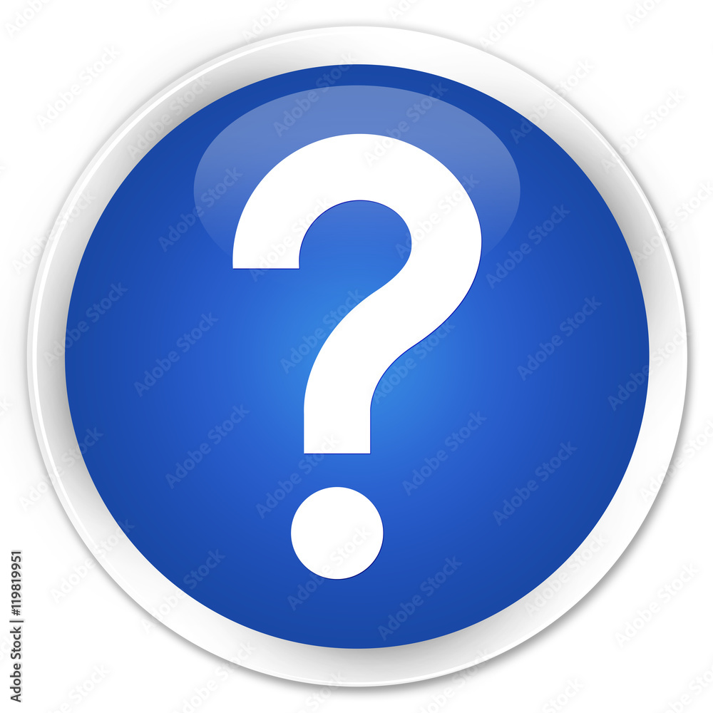 Question mark icon blue glossy round button Question mark icon blue glossy round button