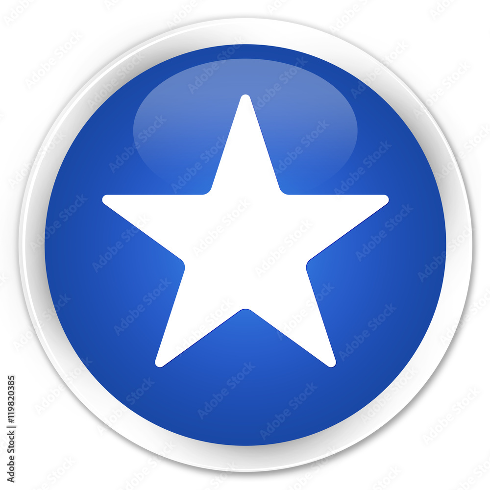 Star icon blue glossy round button Star icon blue glossy round button