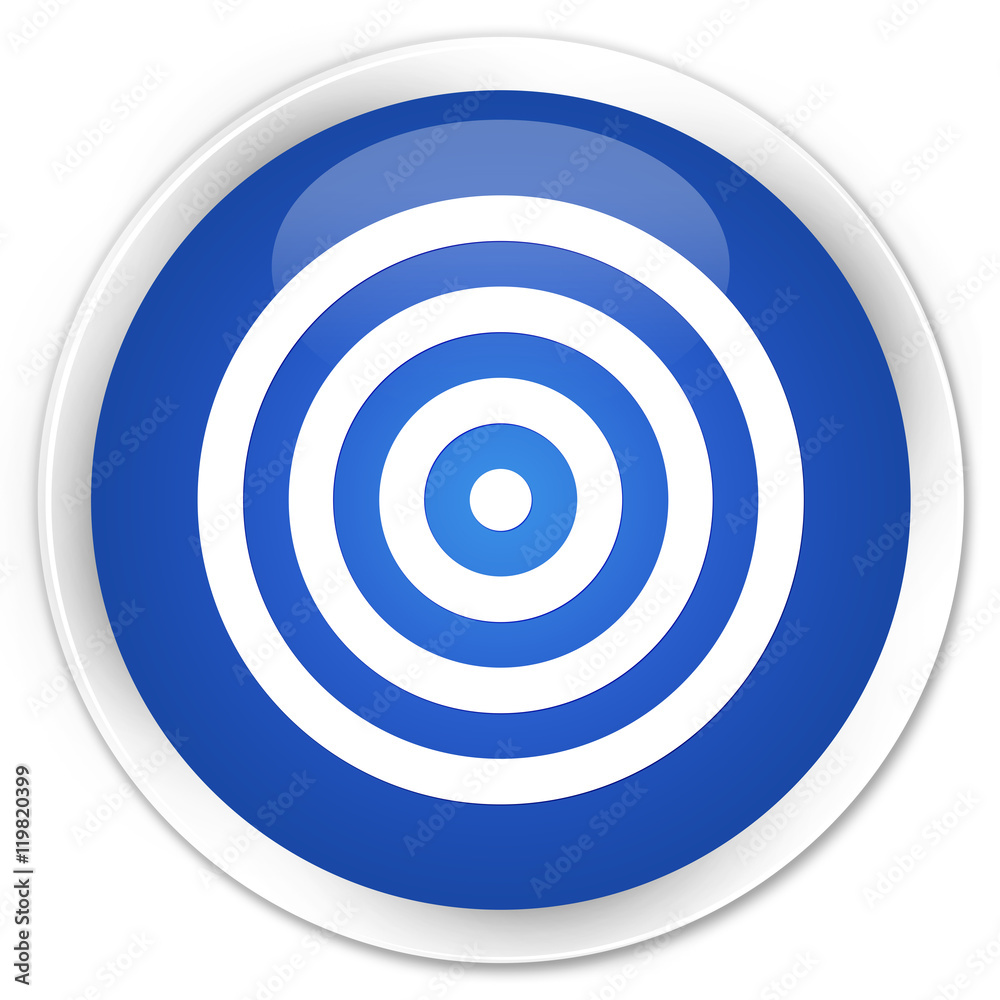 Target icon blue glossy round button Target icon blue glossy round button