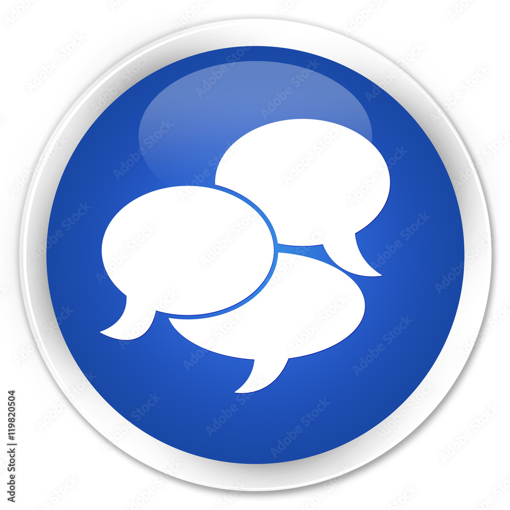 Comments icon blue glossy round button Comments icon blue glossy round button