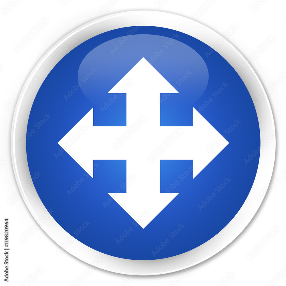 Move icon blue glossy round button Move icon blue glossy round button