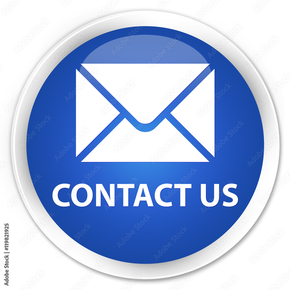 Contact us (email icon) blue glossy round button Contact us (email icon) blue glossy round button