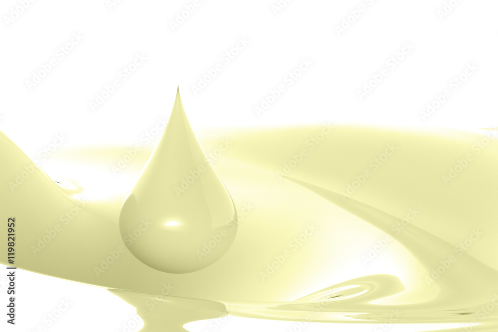 Fototapeta premium droplet of yellow milk