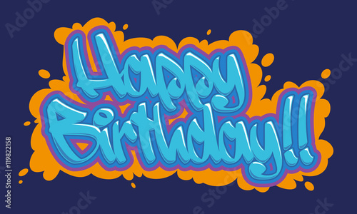 Happy Birthday Graffiti Card