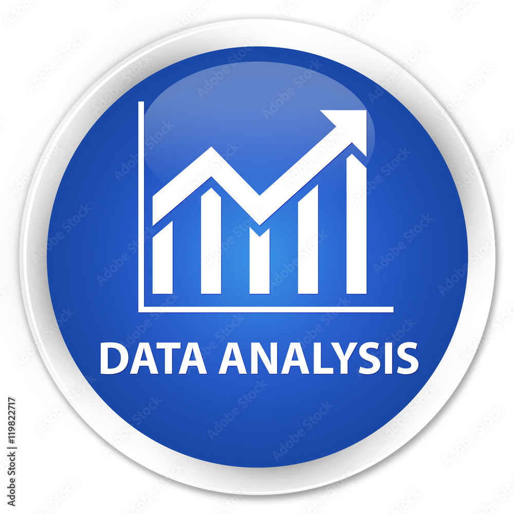 Data analysis (statistics icon) blue glossy round button Data analysis (statistics icon) blue glossy round button